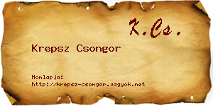 Krepsz Csongor névjegykártya